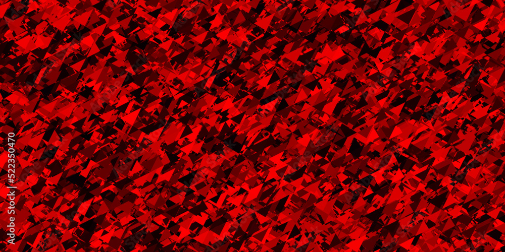 Dark red vector template with triangle shapes.