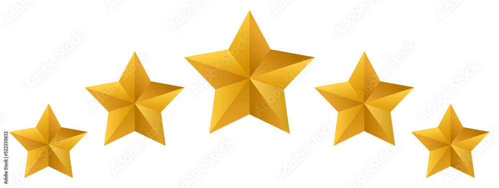 Obraz premium Five stars rating icon
