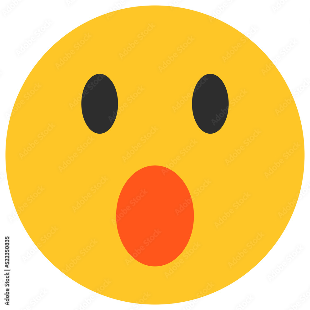 Fototapeta premium Surprised Face Emoji