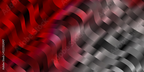 Light Red vector background with bent lines.