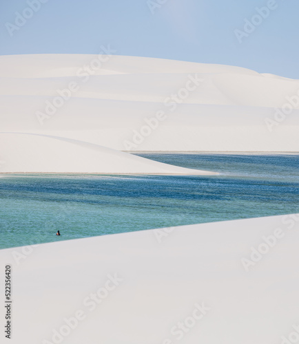 Fototapeta Naklejka Na Ścianę i Meble -  white sand dunes of Lencois Maranhenses