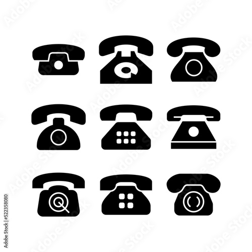 telephone icon or logo isolated sign symbol vector illustration - high quality black style vector icons 