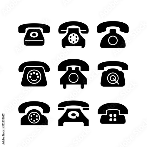 telephone icon or logo isolated sign symbol vector illustration - high quality black style vector icons 