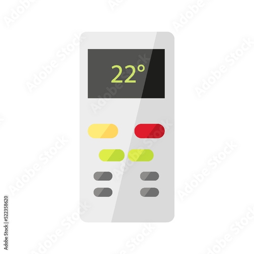 Remote control air conditioner fan heater flat. Multifunctional remote smart home portable gadget clean heating cooling humidification air display control panel button temperature control convenient