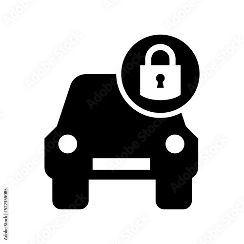 car lock icon or logo isolated sign symbol vector illustration - high quality black style vector icons
