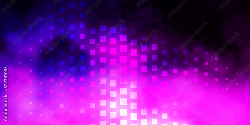Dark Purple, Pink vector background with rectangles.