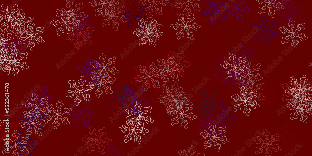 Light red vector natural layout with flowers. Light red vector natural layout with flowers.