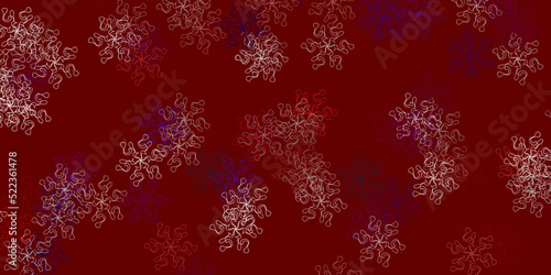 Light red vector natural layout with flowers.