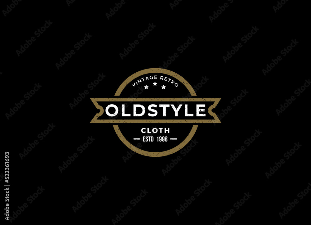 Fototapeta premium Vintage Retro Old Style Logo Design Inspiration. 