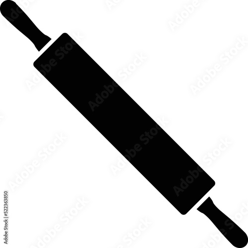 Rolling pin or roller flat vector icon for cooking apps and websites