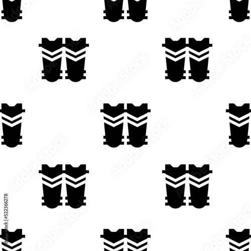 Single Shin guards pattern. Shin guards concept. filled trendy Vector seamless Pattern, background, wallpaper