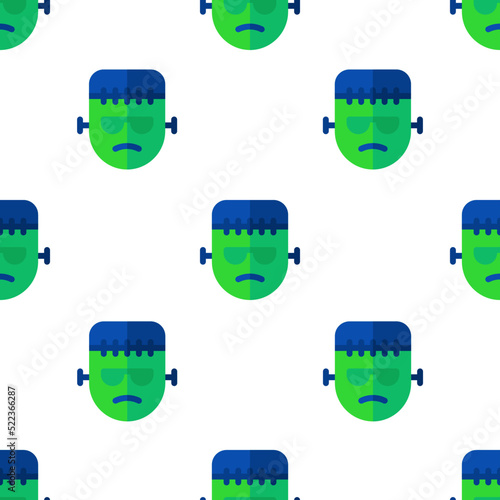 Single frankenstein pattern. frankenstein concept. flat trendy Vector seamless Pattern, background, wallpaper