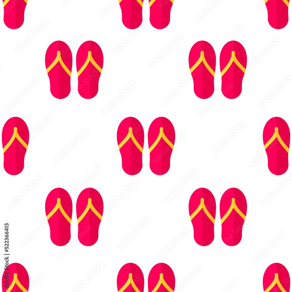 Single flip flops pattern. flip flops concept. flat trendy Vector seamless Pattern, background, wallpaper Single flip flops pattern. flip flops concept. flat trendy Vector seamless Pattern, background, wallpaper