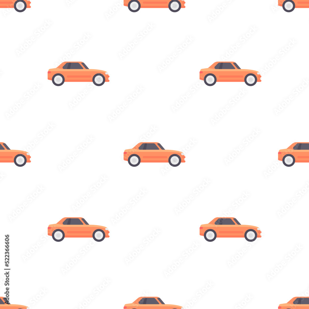 Single automobile pattern. automobile concept. flat trendy Vector seamless Pattern, background, wallpaper