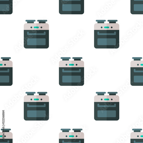 Single oven pattern. oven concept. flat trendy Vector seamless Pattern, background, wallpaper