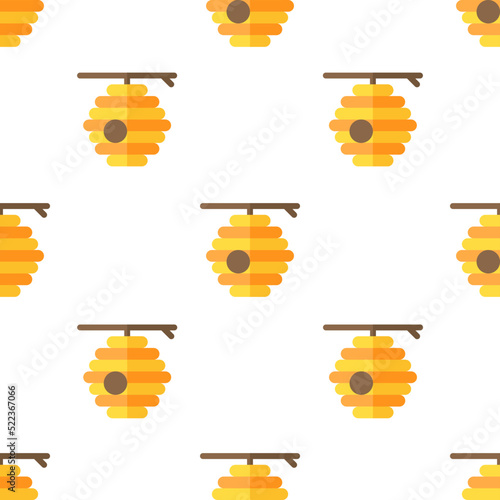 Single beehive pattern. beehive concept. flat trendy Vector seamless Pattern, background, wallpaper