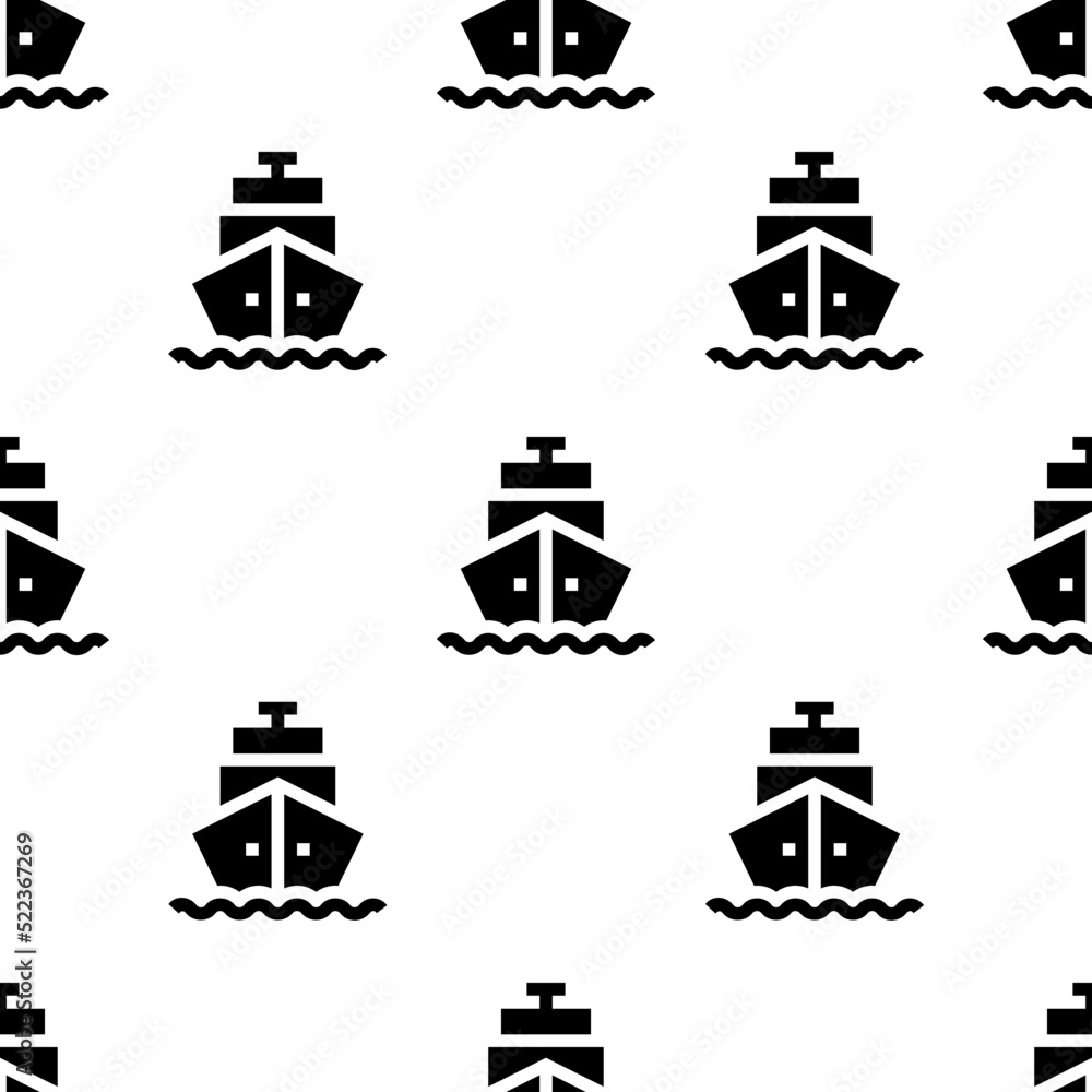 Single Shipping pattern. Shipping concept. filled trendy Vector seamless Pattern, background, wallpaper