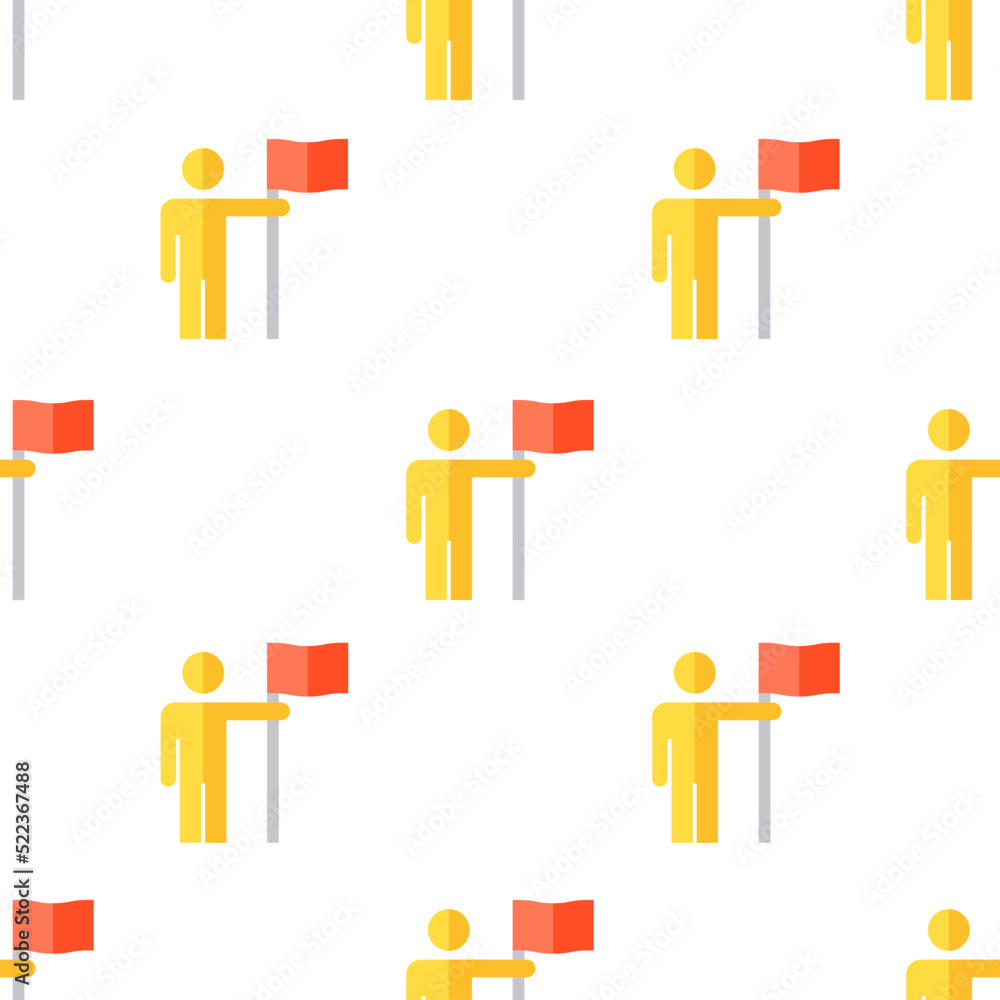 Fototapeta premium Single goal pattern. goal concept. flat trendy Vector seamless Pattern, background, wallpaper