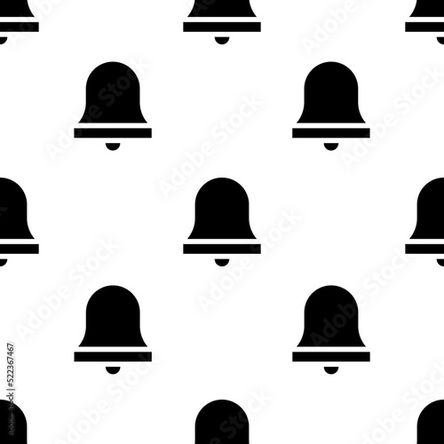 Single Alarm bell pattern. Alarm bell concept. filled trendy Vector seamless Pattern, background, wallpaper