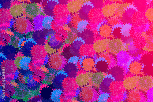 pink retro flowers floral hawaiian flower pinwheel retro pattern swirl fabric design style textile overlay background illustration backdrop fun rainbow fashion