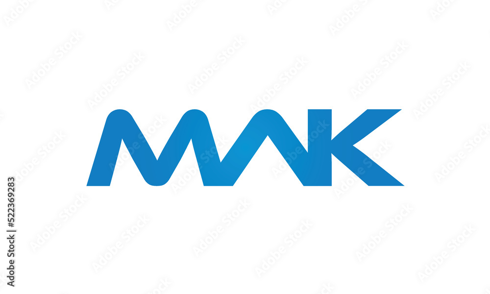 initial MAK creative modern lettermark logo design, linked typography monogram icon vector illustration initial MAK creative modern lettermark logo design, linked typography monogram icon vector illustration