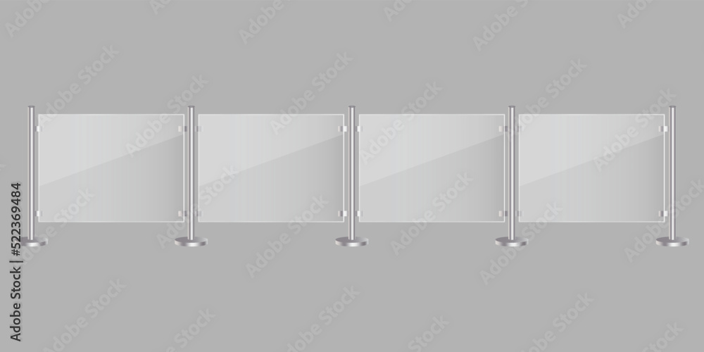 Glass fencing. Vector illustration. Stock image. Glass fencing. Vector illustration. Stock image.