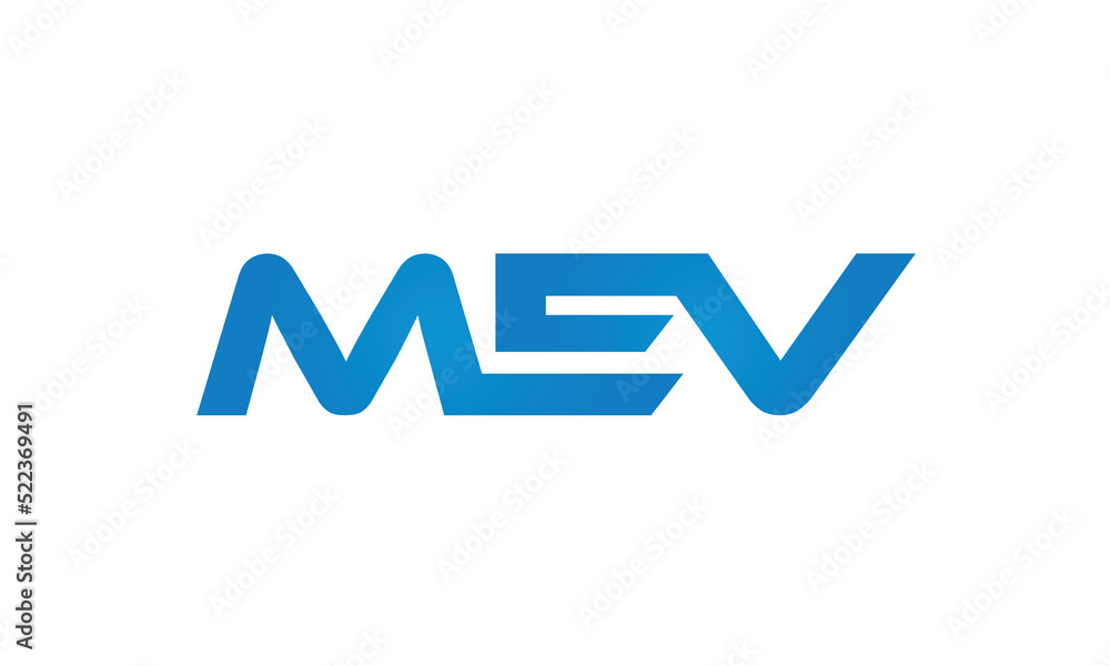 initial MEV creative modern lettermark logo design, linked typography monogram icon vector illustration initial MEV creative modern lettermark logo design, linked typography monogram icon vector illustration
