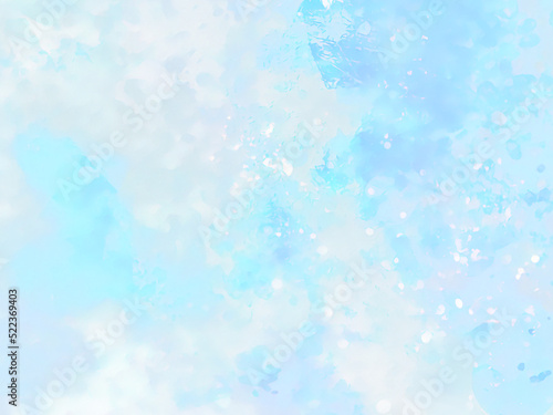 幻想的な水色の水彩テクスチャ背景
