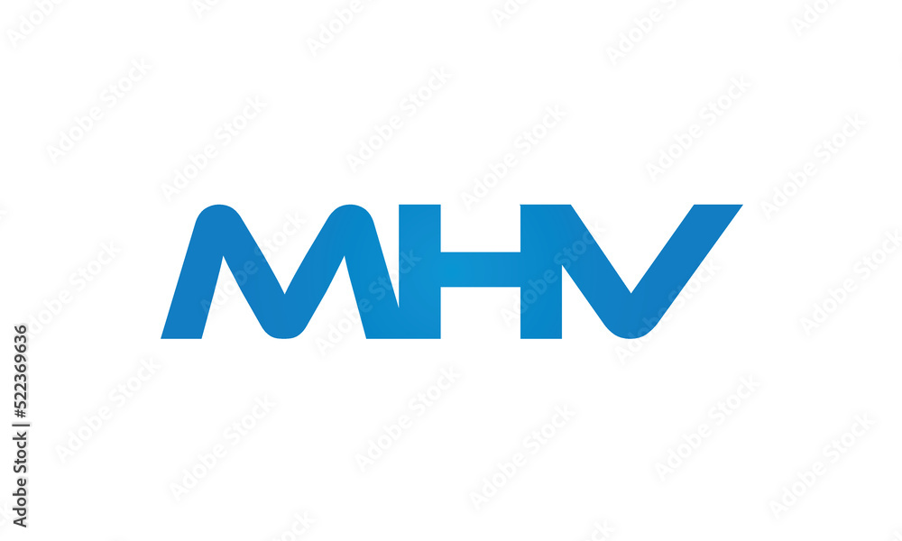 initial MHV creative modern lettermark logo design, linked typography monogram icon vector illustration initial MHV creative modern lettermark logo design, linked typography monogram icon vector illustration