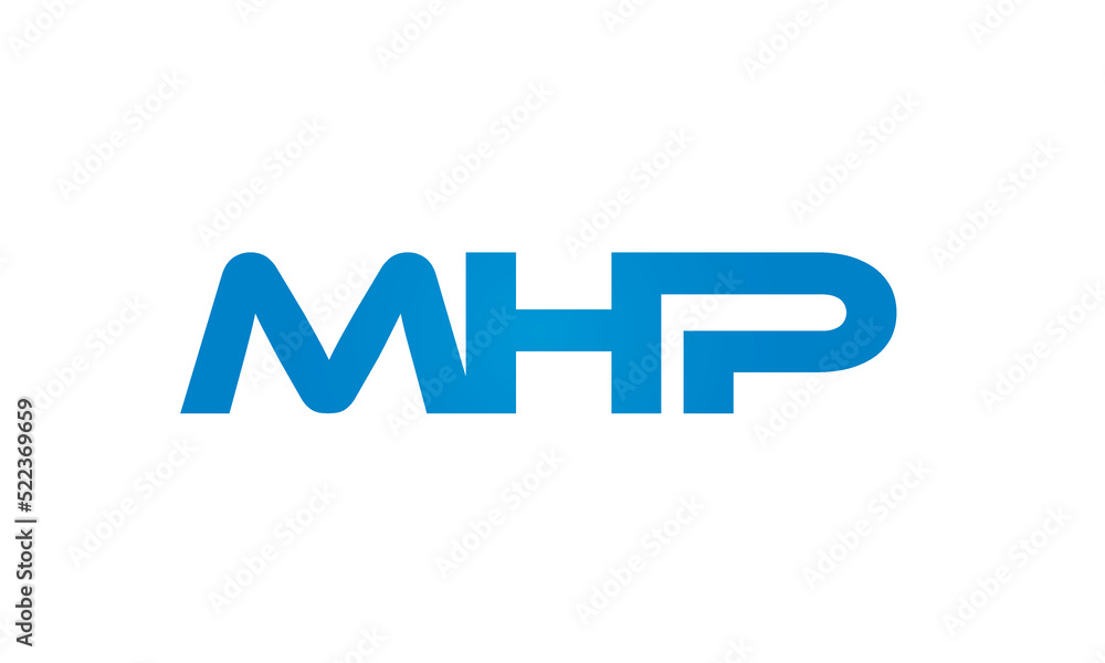 initial MHP creative modern lettermark logo design, linked typography monogram icon vector illustration