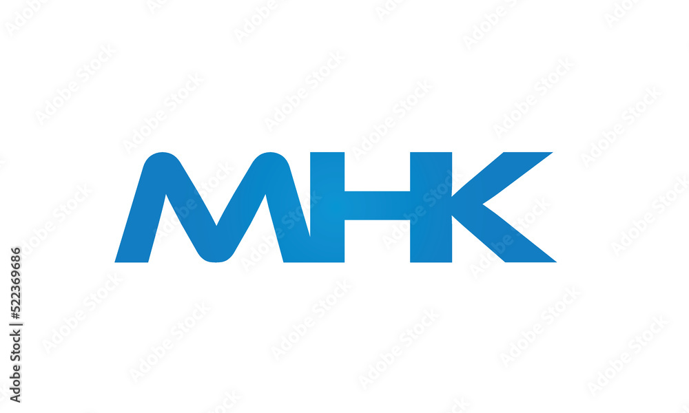 initial MHK creative modern lettermark logo design, linked typography monogram icon vector illustration initial MHK creative modern lettermark logo design, linked typography monogram icon vector illustration