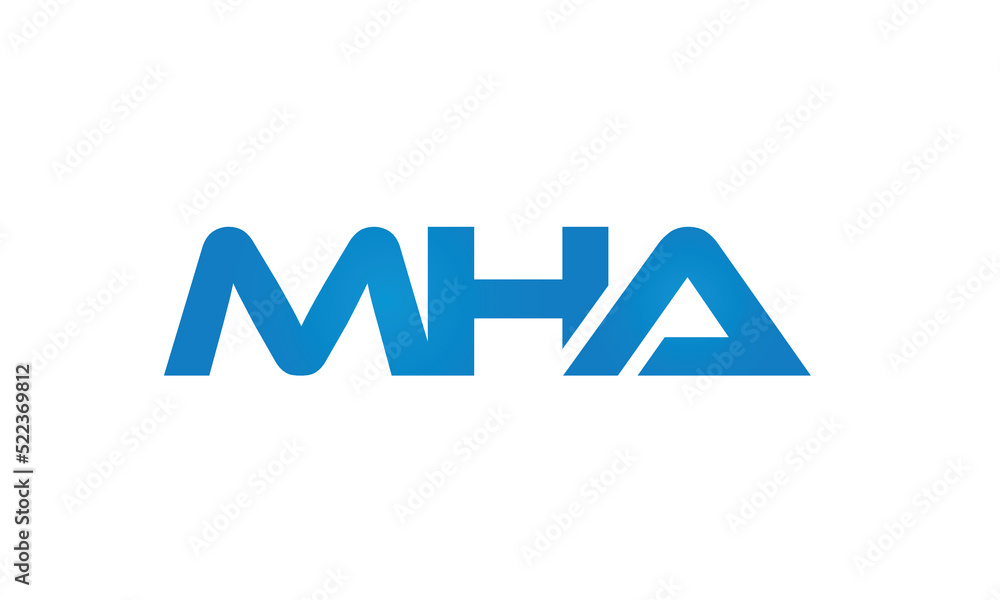 initial MHA creative modern lettermark logo design, linked typography monogram icon vector illustration initial MHA creative modern lettermark logo design, linked typography monogram icon vector illustration