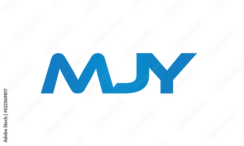 initial MJY creative modern lettermark logo design, linked typography monogram icon vector illustration initial MJY creative modern lettermark logo design, linked typography monogram icon vector illustration