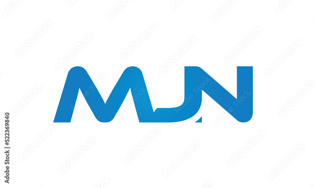 initial MJN creative modern lettermark logo design, linked typography monogram icon vector illustration initial MJN creative modern lettermark logo design, linked typography monogram icon vector illustration