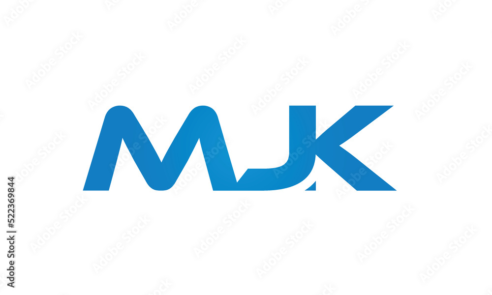 initial MJK creative modern lettermark logo design, linked typography monogram icon vector illustration initial MJK creative modern lettermark logo design, linked typography monogram icon vector illustration