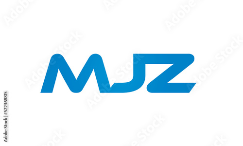 initial MJZ creative modern lettermark logo design, linked typography monogram icon vector illustration