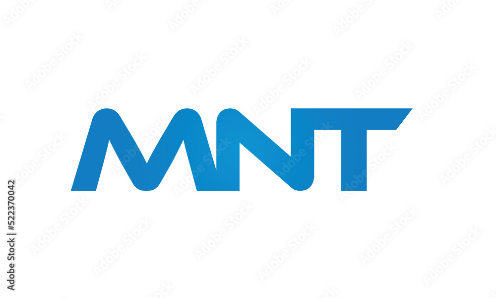 initial MNT creative modern lettermark logo design, linked typography monogram icon vector illustration