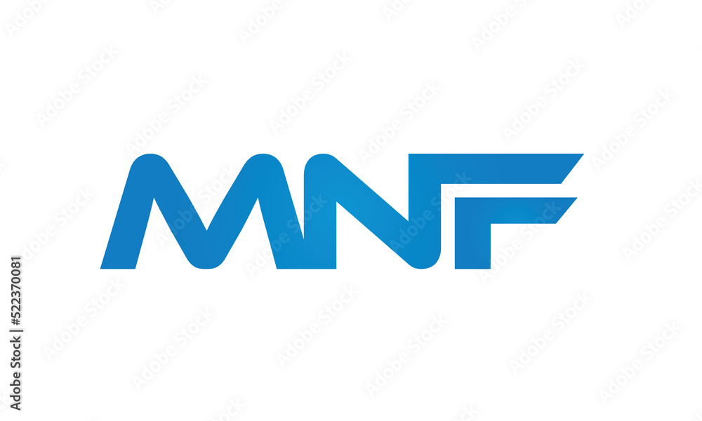 initial MNF creative modern lettermark logo design, linked typography monogram icon vector illustration initial MNF creative modern lettermark logo design, linked typography monogram icon vector illustration