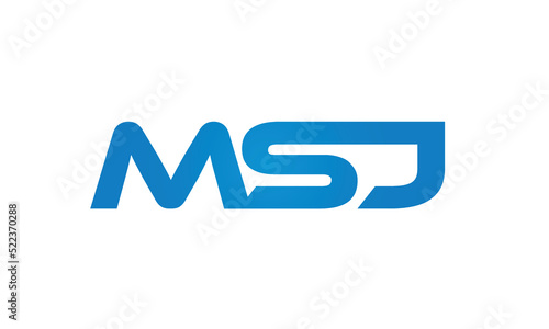 initial MSJ creative modern lettermark logo design, linked typography monogram icon vector illustration