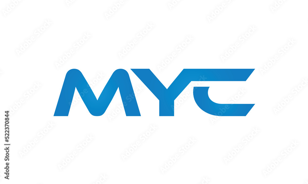 initial MYC creative modern lettermark logo design, linked typography monogram icon vector illustration initial MYC creative modern lettermark logo design, linked typography monogram icon vector illustration