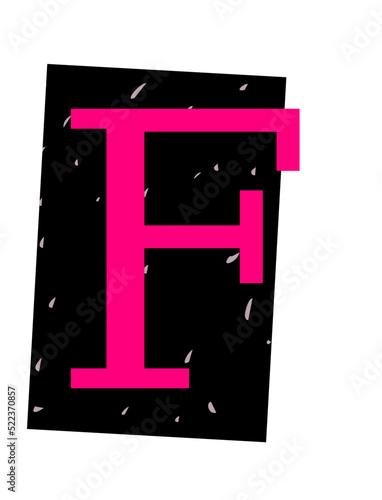 Ransom Note Alphabet F