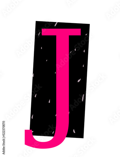 Ransom Note Alphabet J