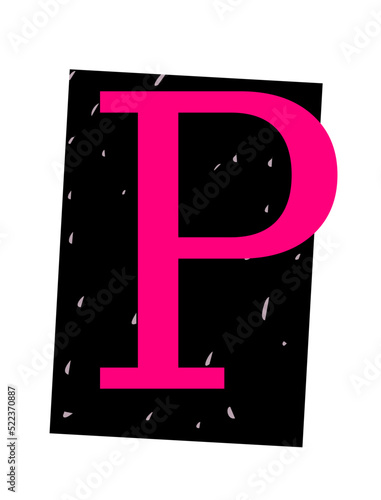 Ransom Note Alphabet P