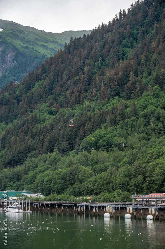 Cruise dock facilities in Juneau Alaska.