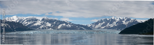 View of the famous Hubbard Glacier in Alaska. The Hubbar Glaicier is the largest tide water glacier in north america and a populare destination fro cruise ships. © Jeff Whyte