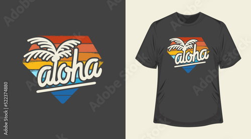 Outdoor Beach T Shirt Design apparel for summer poster colorfull print background merchandise
