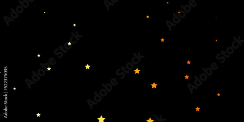 Dark Red  Yellow vector pattern with abstract stars.