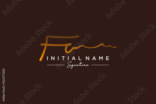 Initial FO signature logo template vector. Hand drawn Calligraphy lettering Vector illustration.