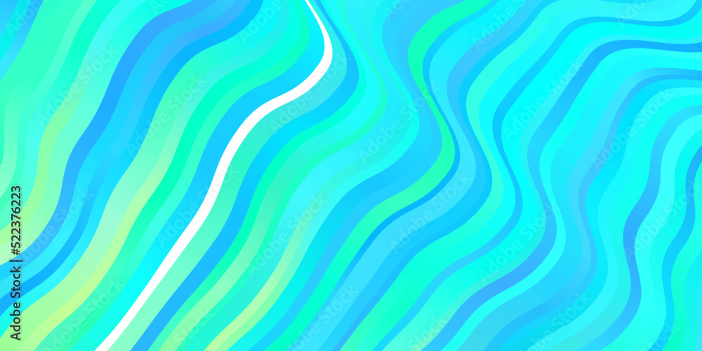 Obraz premium Light Blue, Green vector template with curved lines.