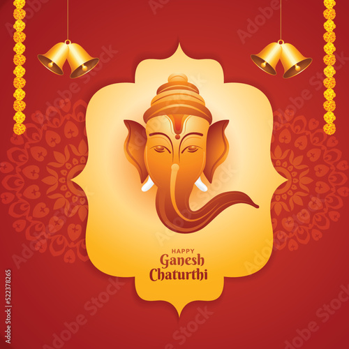 Illustration of lord ganpati background for ganesh chaturthi holiday card background